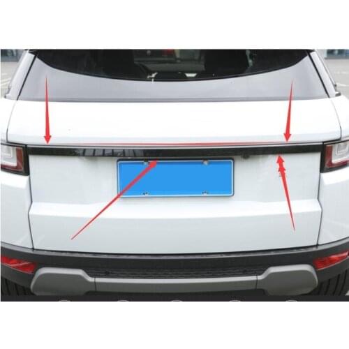 Rear Door Trunk Lid Cover Trim For Land Rover Range Rover Evoque 2012-2018 Black/Silver