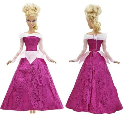 1 Pcs Doll Outfit Handmade Fairy Tale Princess Dress Wedding Party Long Gown Clothes for Barbie Doll Accessories Kids 12'' Toy