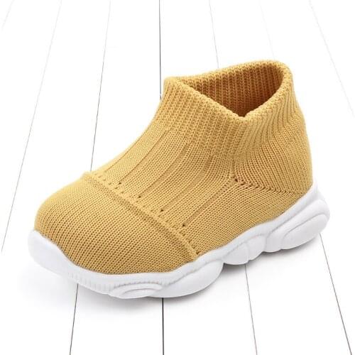 2021 Spring new solid color fly woven casual shoes breathable feet baby shoes solid color baby toddler shoes wholesale 2233