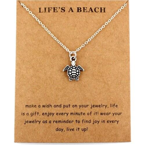 Beach Jewelry Sand Dollar Fish Scale Seahorse Octopus Starfish Seashells Whale Wave Mermaids Sea Turtles Necklaces for Women