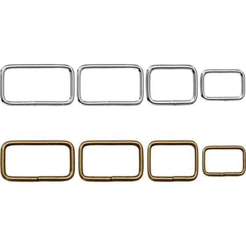 20PCS Metal Adjustable Rectangle Ring Buckles Garment Belt DIY Needlework Luggage Sewing Handmade Bag Purse Buttons