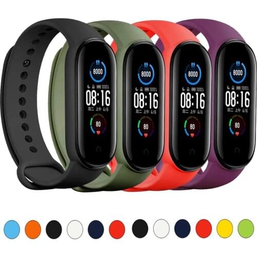 Bracelet for Mi band 6 Strap Sport Silicone Miband4 miband 5 Wrist correa Replacement Wristband for xiaomi Mi band 4 3 5 strap
