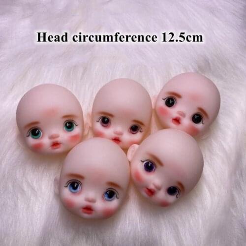 1/8 Scale BJD Doll OB11 Head With Face Up And 3D Eyes For Obitsu Figure Doll Model Toy DIY Dress Up Doll Accessories C1314