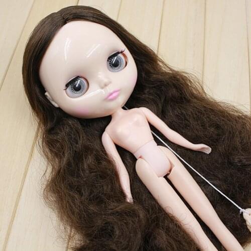 Dark brown Hair Nude blyth Doll,Suitable For DIY without bang 4777