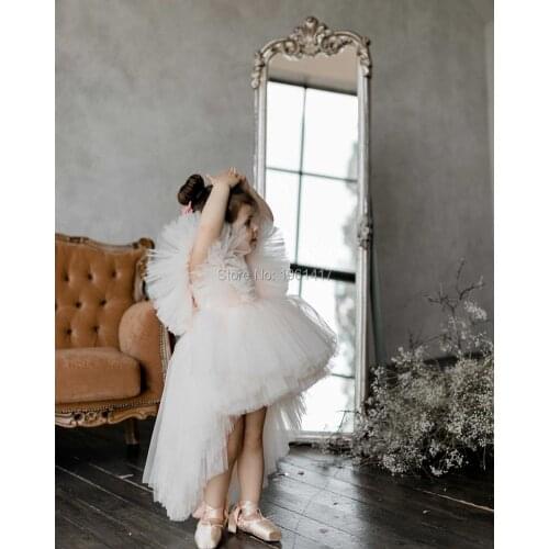 Toddler Baby Girl Tulle Flower Dress Party Gown Bridesmaid Kids Dress Christmas Party Dress Photography Props AG0397