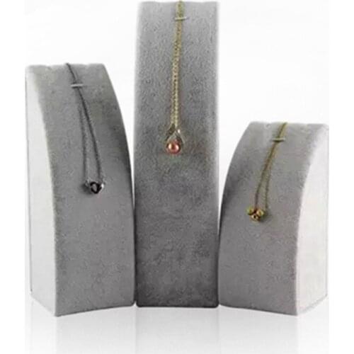 High-grade flannel necklace pendant display stand, counter jewelry display parts, jewelry photography props