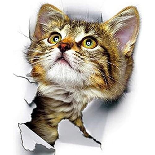 YI BRIGHT Kit De Pintura Diamante Animal 5d Diy Diamante Bordado Gato Fotos Strass Mosaico Venda