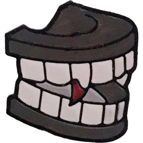 Creative Korean version Denture Enamel Brooch Fashion Women Denim Jackets Lapel Pin Ghost Tooth Tongue Brooches Jewelry Gift