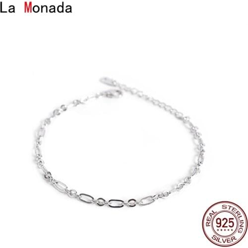 La Monada Chain Bracelets For Women Silver 925 Sterling Jewelry Minimalist Fine 925 Sterling Silver Womens Bracelet Female