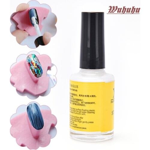 1Pc 16ml Transfer Decoration Nails Tips Glue Adhesives White Nail Glue For Galaxy Star Foil Stickers Nail Art