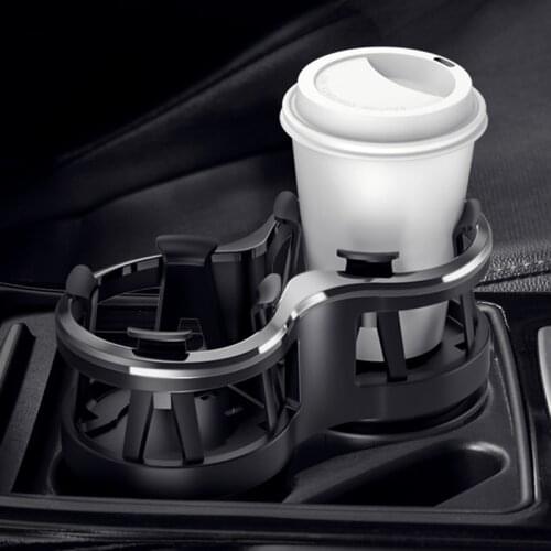 1pcs Black Multifunctional Car Water Cup Holder Fixed Auto Drink Ashtray Protector Universal Teacup Stand Beverage Bottle Frame