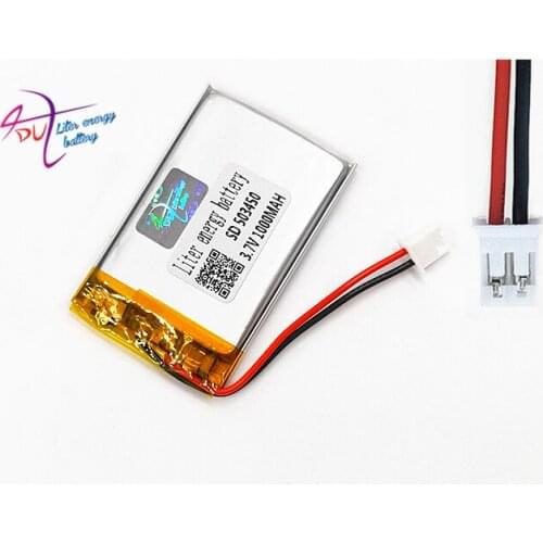 10 x pcs 3.7V 1000mAh 503450 Lithium Polymer LiPo Rechargeable Battery Li cells JST PH2.0 2pin For Mp3 DVD PAD camera recorder