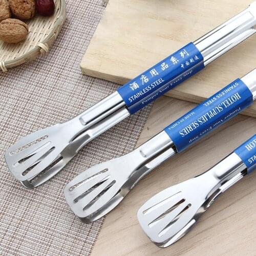 23/29/33cm Portable Stainless Steel Fruit Steak Food Clip Barbecue BBQ Tongs Salad Meat Clip Anti Heat BBQ Buffet Tongs