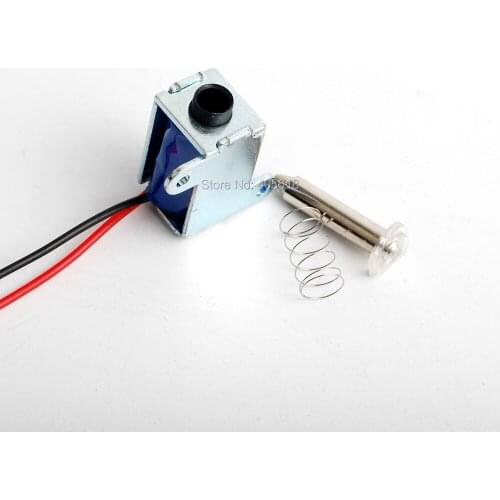 5pcs new 3V-12V DC Miniature DC solenoid pull (suction) small electromagnet with spring Micro DC solenoid