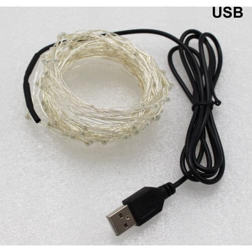 50 100LEDs 10M 5M USB LED String Lights Copper Silver Wire IP65 Garland Light Fairy Lights For Christmas Wedding Party Decor