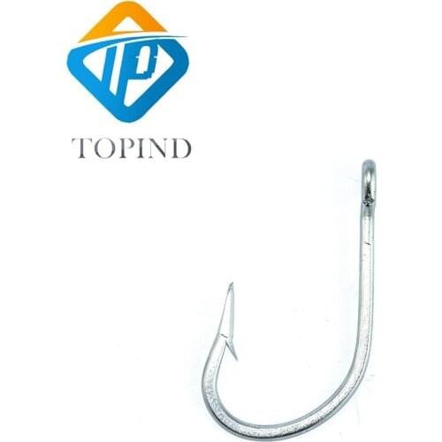 50pc 7731 Stainless Steel Fishing Hooks Super Large Sharp Strong Thick Big Game Fish Tuna Bait Fishing Hook Size 11/0-13/0