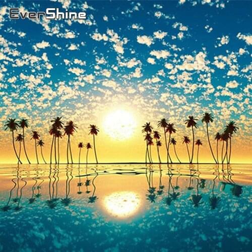 EverShine 5D Diamond Embroidery Landscape Full Square Drill Cross Stitch Diamond Painting Scenery Diamond Mosaic Kit Home Decor