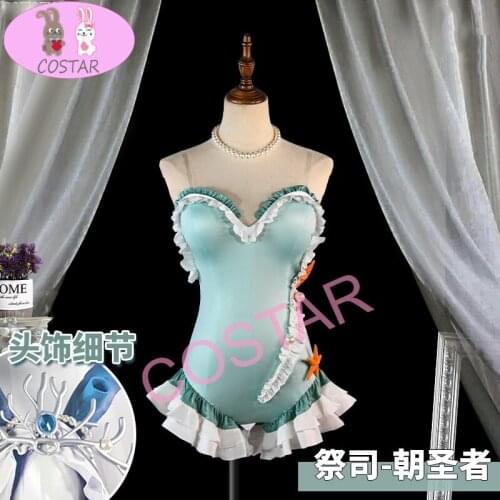 Anime! Identity V Fiona Gilman Pilgrim Lovely Swimsuit Jumpsuits Uniform Cosplay Costume Summer Party Role Play Suit Women NEW