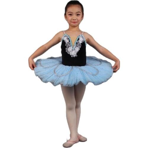 Black and Blue Pre-Professional Ballet Dance Tutu for Girls Rehearsal Tutu Ballerina Dance Performance Costume Tutu Dress PLL009