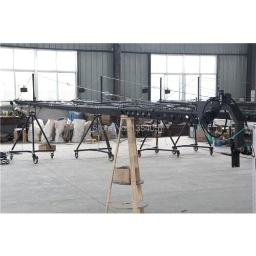 Jimmy jib camera 12m 2-axis motorized dutch head camera crane for sale Factory supply