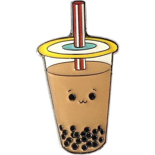 Boba Bubble Tea Milk Tea Enamel Pin