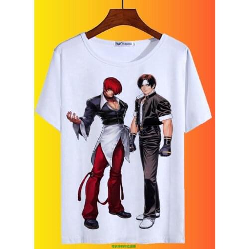 The King of Fighters Cosplay T Shirt KOF Kyo Kusanagi Iori Yagami Summer T-Shirt Men/Women Fashion Casual Top Tee Costume