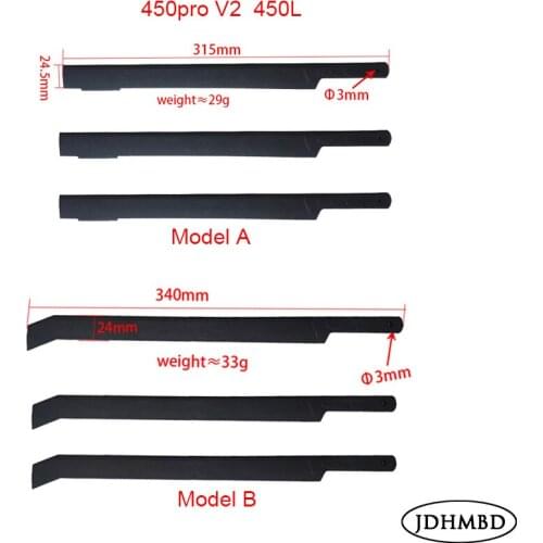 JDHMBD 325mm plastic main balde for 450PRO / V2 helicopter For 3 4 5Blades Main Rotor Head