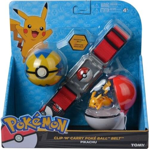 Best Selling Authentic Elf Ball Belt TOMY US Version Of The Pokemon Belt Elf Ball Retractable Boxed Pokémon ChildrensToys Gifts