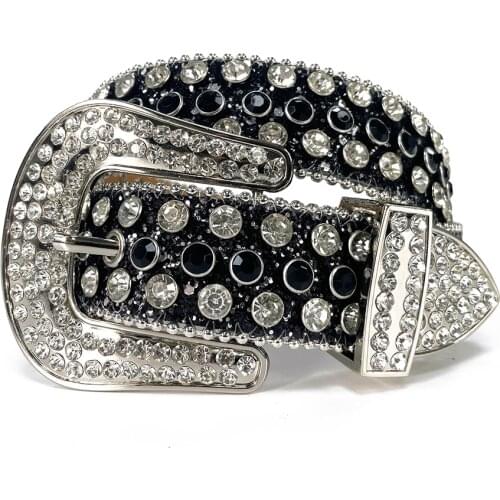 Western Cowgirl Cowboy Bling Bling Rhinestones Belt Quality Studded Belt For Women Men Fashion Cinto De Strass Ceinture Femme