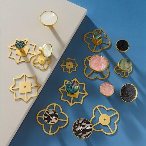 Chinese Style Brass Furniture Handle Household Cupboard Pulls Wardrobe Dresser Drawer Knobs Round Shape Wine Cabinet Handles