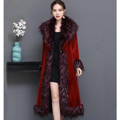 LDKVGSU Fur Coats With Collar
