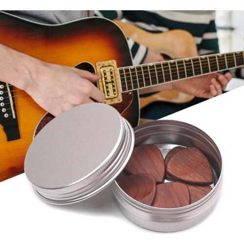 Guitar Picks Plectrum Solid Wood Guitar Fingerpicks Stringed Musical Instrument Bass Guitarra Parts Accessories