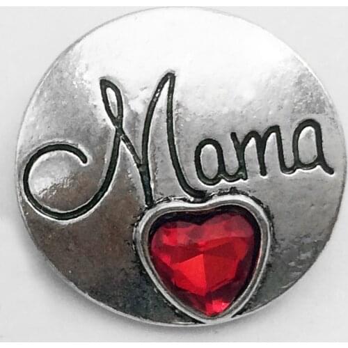 XH7701 MOM LOVE MAMA Metal Snap Button fit 18mm 20mm snap jewelry