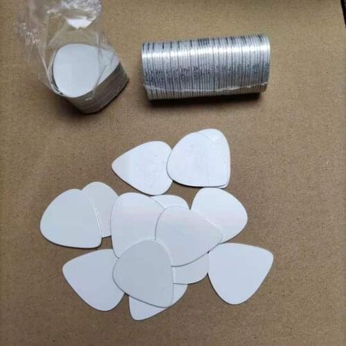 Free Shipping 50pcs/lot Sublimation Blank Metal Plate for Guitar Pick Musical Instrument Part DIY