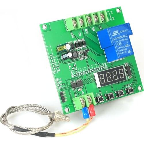 0~1000 degree Mini LED Temperature Controller Module Temp Control Switch Board with K-type Sensor Probe