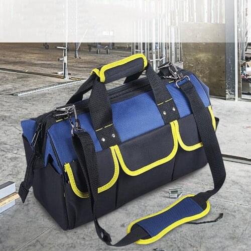 Tool Bag Multi-Function Tool Storage Bag 17 Inch Tool Bag Oxford Canvas Waterproof Tool Storage Bag Shoulder Bag Handbag