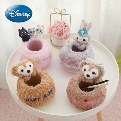 Disney cute star dew plush pen holder girl heart desktop storage box pen holder