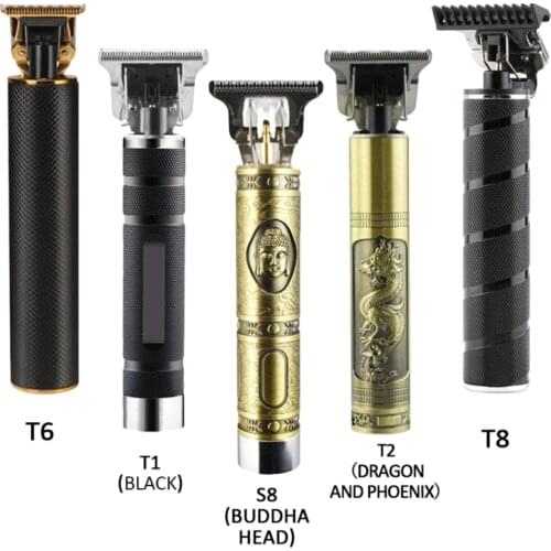 Rechargeable Hair Clipper Cut Hair T-Outliner Barber Shaving Machine Vintage Cordless Cutter Shaver Razor Trimmer For Men Hair