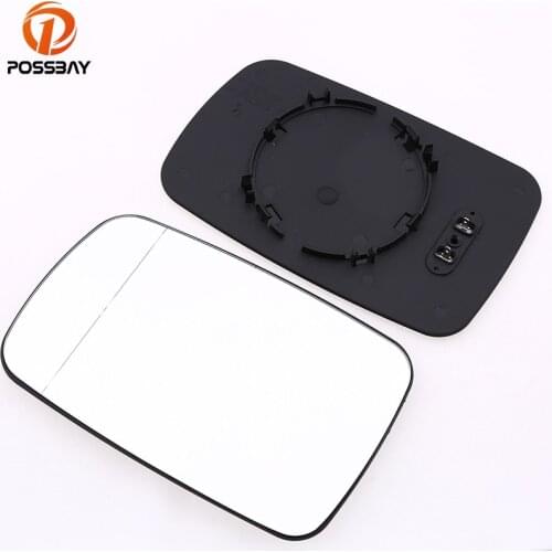 POSSBAY Car Side Rearview Mirrors Glass With Heated Function for BMW 3-Series E46 Coupe 1999.04-2006.06 White Rear View Mirror