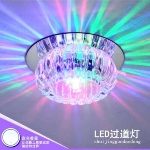 Simple embedded downlight LED crystal ox eye lamp living room ceiling hole lamp corridor spotlight