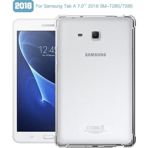 Shockproof Cover For Samsung Galaxy Tab A 7.0'' 2016 SM-T280 SM-T285 7.0 inch Case TPU Silicon Transparent Cover Coque Fundas