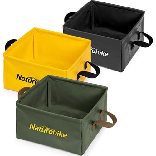 Naturehike 13L Ortable Bucket Water Storage Bag Basin Folding Waterproof Bucket Outdoor Fishing Laundry Basin NH19SJ007