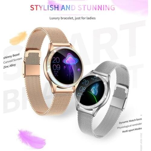 KW20 IP68 Waterproof Smart Watch Women Lovely Bracelet Heart Rate Monitor Sleep Monitoring Smartwatch Connect IOS Android