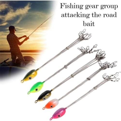 Steel Umbrella Fishing Lure Rig 5 Arms Rig Head Alabama Bait Fishing Group Lure Snap Swivel Fishing Tackle Tools
