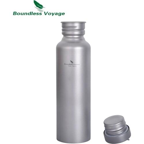 Boundless Voyage Outdoor Titanium Water Bottle with Titanium Lid Camping Cycling Hiking Sports Cup Mug 750ml Ti1507B