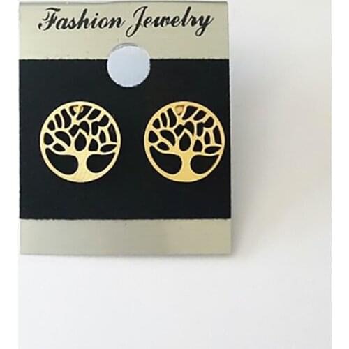 GORGEOUS TALE Women Charming Earrings Tree of Life Round Shape Tiny Simple Environmental Design Women Magnetic Party Earrings