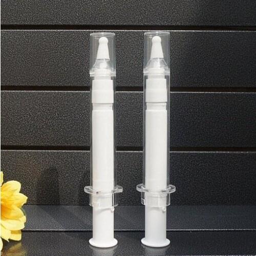10ml 10/30/50/100pcs Empty White Water Light Needle Tube, DIY Cosmetic Emulsion Containers, Plastic Disposable Essence Syringe