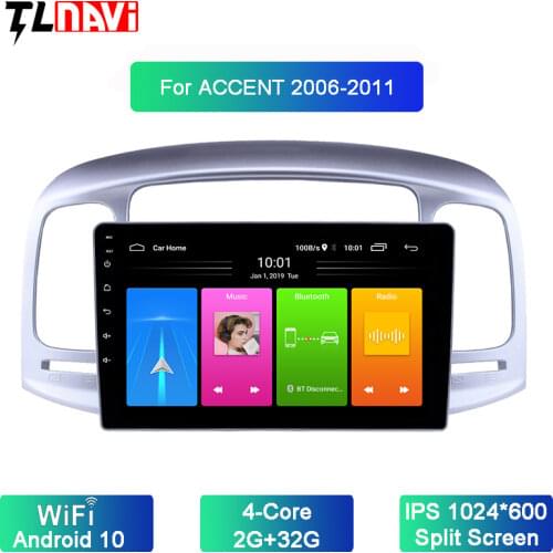 IPS 9 inch Android 10 car multimedia player for 1Hyundai Accent 2006 2007 2008-2011