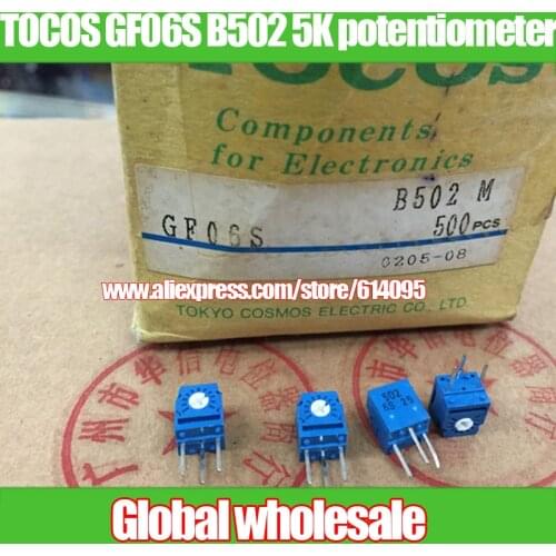 20pcs TOCOS GF06S B502 5K horizontal adjustable potentiometer
