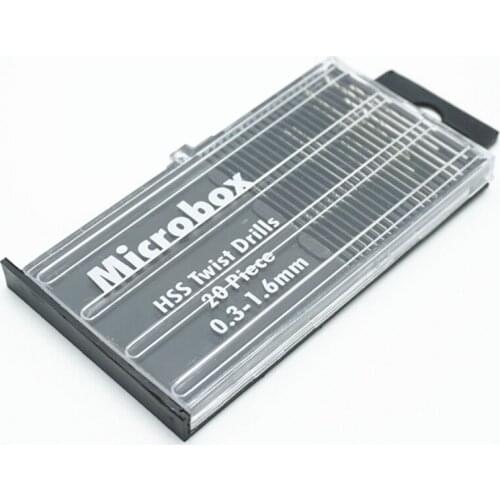 20PC fully ground high speed steel mini twist drill mini drill bit 20 plastic boxed electric drill hole set drill bit set